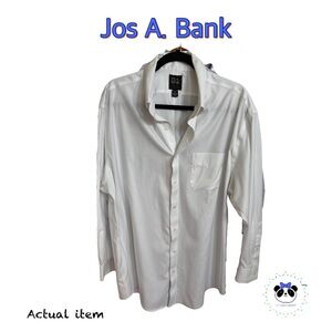 Jos A. Bank Men’s Buttondown Collar Dress Shirt | Traveler Collection, White
